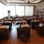 A traditional Chinese tea ceremony simulation room