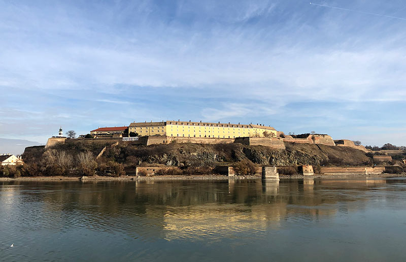 The fortress in Petrovaradin along the Danube makes for an eye-catching sight in Novi Sad
