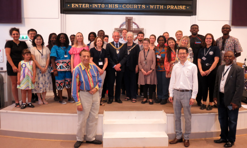 Participants pose with the Lord Mayor and Lady Mayoress on the last day of the conference