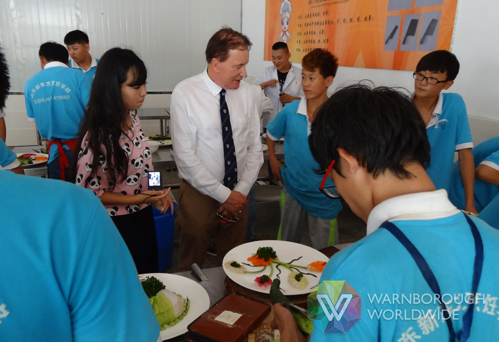 2015: Visiting our partner schools specialising in culinary skills in Qingdao, China