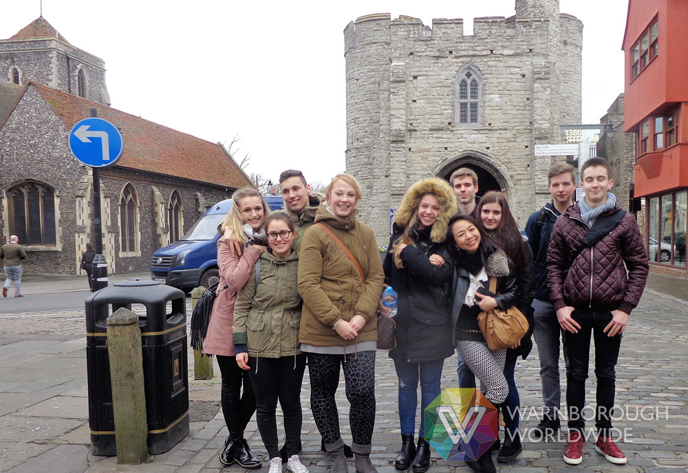 2017: German students in front of Westgate Tower