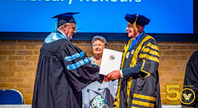 Warnborough Business Manager, Paul Evans, receives his MBA