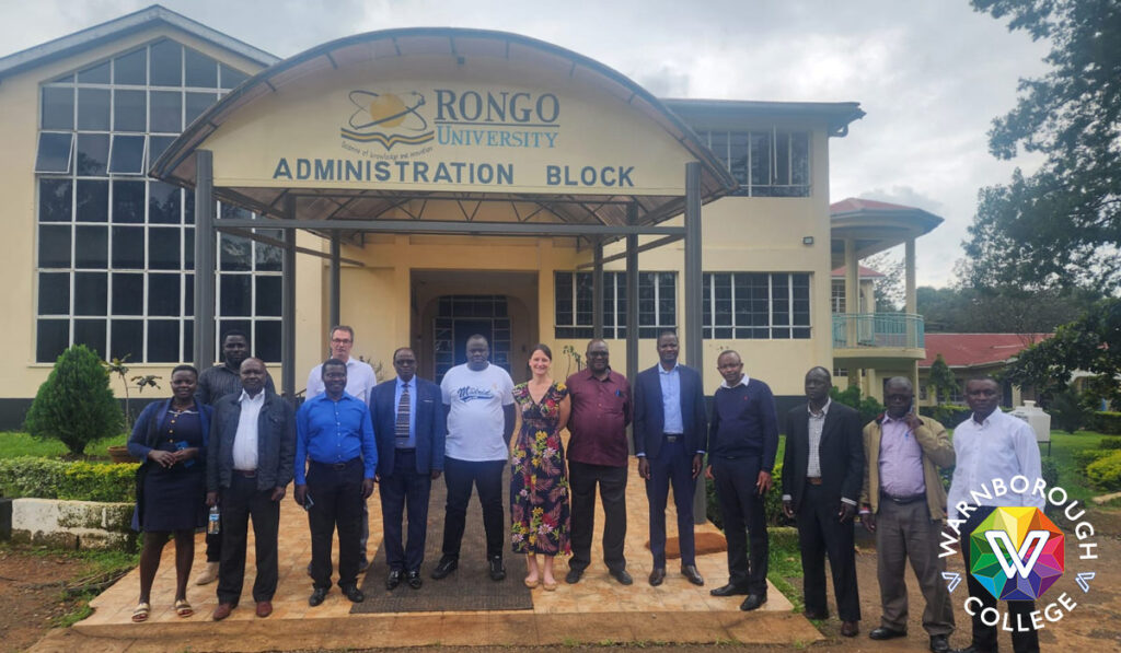 The DEVISE4KE project leaders pose outside Rongo University