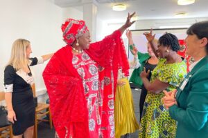 Jamila Muhammad's gele wrapping session ended in song and dance